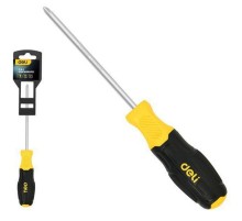 Двухсторонняя отвертка Deli DL632102 PH2+SL6, сталь Cr-V, общая длина хвостовика 135мм, двухкомпонентная прорезиненная рукоять