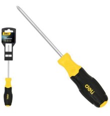 Двухсторонняя отвертка Deli DL632102 PH2+SL6, сталь Cr-V, общая длина хвостовика 135мм, двухкомпонентная прорезиненная рукоять