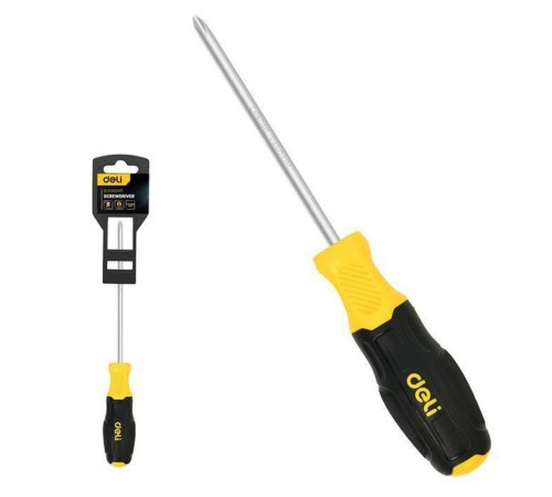 Отвертка Torx Deli DL6310010T T10x100мм сталь Cr-V, двухкомпонентная прорезиненная рукоять
