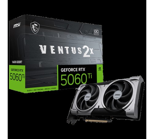 MSI RTX 5060 Ti 16G VENTUS 2X OC PLUS NV RTX 5060TI 16Gb 128bit GDDR7 2617/2800 MSI RTX 5060 Ti 16G VENTUS 2X OC PLUS NV RTX 5060TI 16Gb 128bit GDDR7 2617/2800