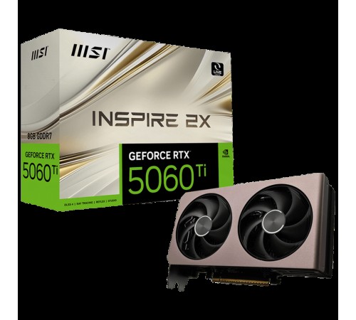 Видеокарта MSI RTX5060Ti INSPIRE 2X OC 8GB GDDR7 128bit 3xDP HDMI 2FAN RTL