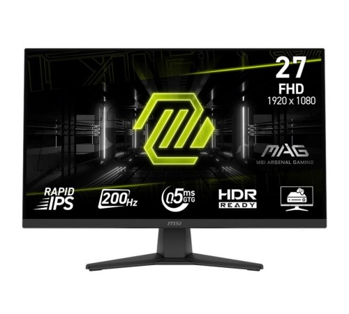Монитор 27" MSI MAG 272F Black (Rapid IPS, 1920x1080, HDMI+DP, 0.5 ms, 178°/178°, 300 cd/m, 1000:1, 200Hz)