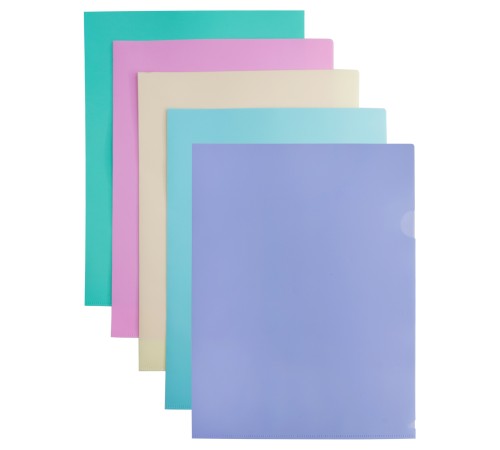 Папка-уголок Бюрократ Pastel EPAST/VIO A4 пластик 0.18мм фиолетовый