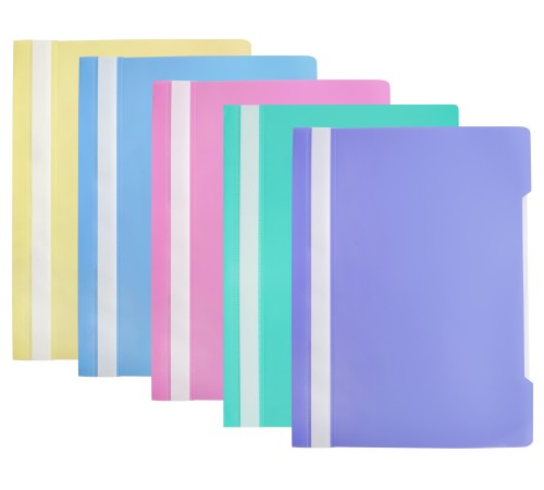 Папка-скоросшиватель Бюрократ Pastel -PSLPAST/VIO A4 прозрач.верх.лист пластик фиолетовый 0.14/0.18