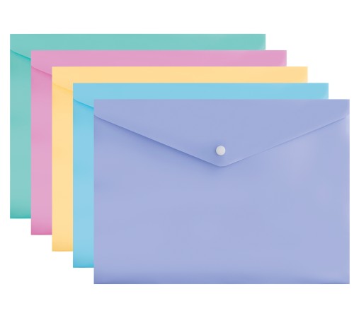 Конверт на кнопке Бюрократ Pastel -PKPAST/VIO A4 пластик 0.18мм фиолетовый Конверт на кнопке Бюрократ Pastel -PKPAST/VIO A4 пластик 0.18мм фиолетовый