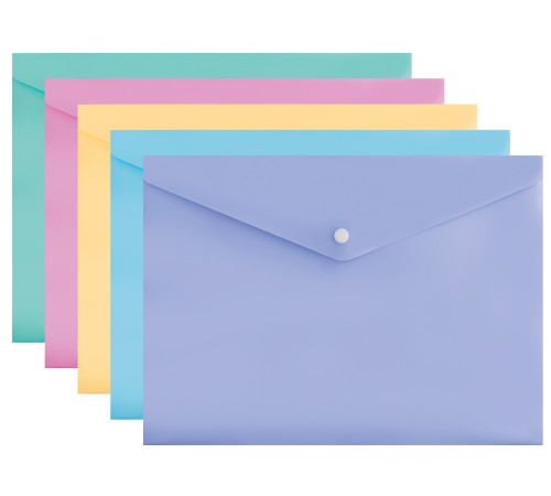 Конверт на кнопке Бюрократ Pastel -PKPAST/VIO A4 пластик 0.18мм фиолетовый Конверт на кнопке Бюрократ Pastel -PKPAST/VIO A4 пластик 0.18мм фиолетовый