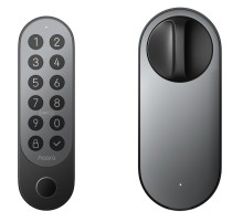 Умный замок Aqara U200 врезной разбл.отпечаток пальца/код-пароль/временный пароль/NFC-метка/приложение/механический ключ черный (EL-D02D_BL)
