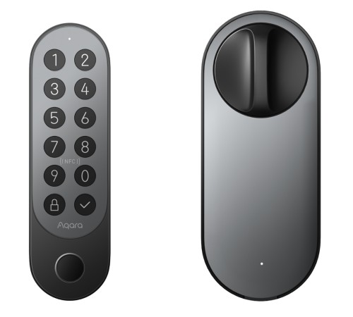 Умный замок Aqara U200 врезной разбл.отпечаток пальца/код-пароль/временный пароль/NFC-метка/приложение/механический ключ черный (EL-D02D_BL)