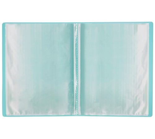 Папка с 20 прозр.вклад. Бюрократ Pastel PAST20BLUE A4 пластик 0.5мм торц.карм с бум. встав голубой Папка с 20 прозр.вклад. Бюрократ Pastel PAST20BLUE A4 пластик 0.5мм торц.карм с бум. встав голубой