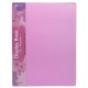 Папка с 20 прозр.вклад. Бюрократ Pastel PAST20PINK A4 пластик 0.5мм торц.карм с бум. встав розовый