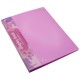 Папка с 20 прозр.вклад. Бюрократ Pastel PAST20PINK A4 пластик 0.5мм торц.карм с бум. встав розовый