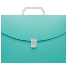 Портфель Бюрократ Pastel PASTPP01GRN 1 отдел. A4 пластик 0.7мм мятный