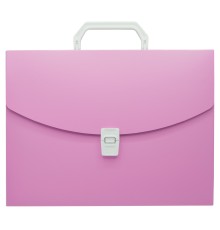 Портфель Бюрократ Pastel PASTPP01PINK 1 отдел. A4 пластик 0.7мм розовый