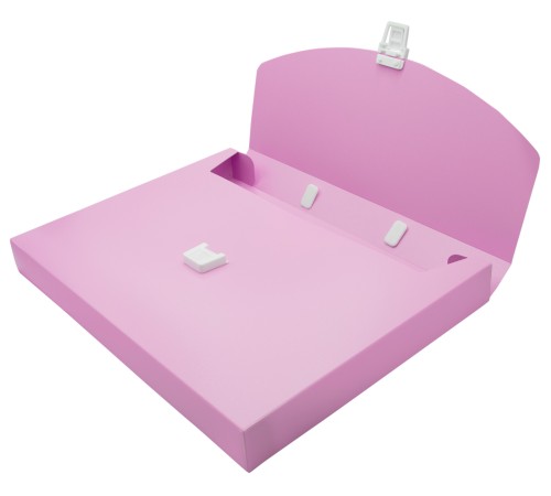Портфель Бюрократ Pastel PASTPP01PINK 1 отдел. A4 пластик 0.7мм розовый