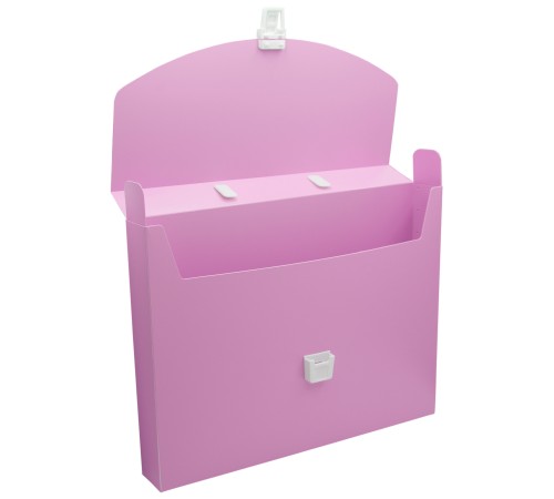 Портфель Бюрократ Pastel PASTPP01PINK 1 отдел. A4 пластик 0.7мм розовый