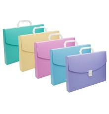 Портфель Бюрократ Pastel PASTPP01PINK 1 отдел. A4 пластик 0.7мм розовый
