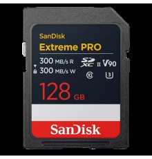 Карта памяти SanDisk Extreme PRO 128GB SDXC Memory Card up to 300MB/s, UHS-II, Class 10, U3, V90