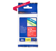 Картридж для принтеров Brother TZe435: для печати наклеек белым на красном фоне, ширина: 12 мм (TZE435)