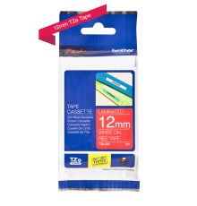 Картридж для принтеров Brother TZe435: для печати наклеек белым на красном фоне, ширина: 12 мм (TZE435)