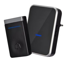 Звонок дверной кинетический SmartiNext, черно-серебристый SN-N193-BS не требует батарейки в кнопке, В комплекте: 1 внешняя кнопка и 1 внутренний блок,  Радиус действия : до 150 м, Световая индикация: