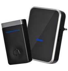 Звонок дверной кинетический SmartiNext, черно-серебристый SN-N193-BS не требует батарейки в кнопке, В комплекте: 1 внешняя кнопка и 1 внутренний блок,  Радиус действия : до 150 м, Световая индикация: