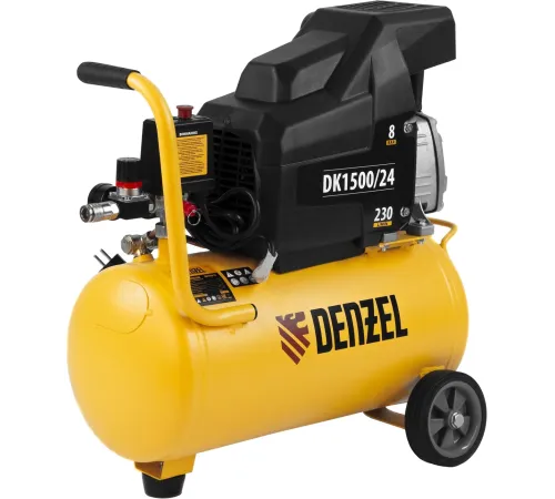 Компрессор поршневой Denzel DK1500/24,Х-PRO масляный 230л/мин 24л 1500Вт желтый/черный Компрессор поршневой Denzel DK1500/24,Х-PRO масляный 230л/мин 24л 1500Вт желтый/черный