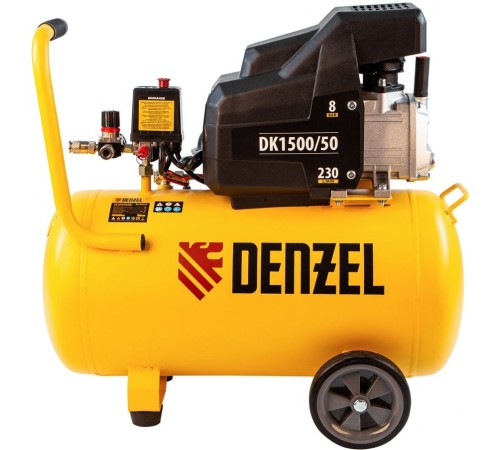 Компрессор поршневой Denzel DK1500/50,Х-PRO масляный 230л/мин 50л 1500Вт желтый/черный Компрессор поршневой Denzel DK1500/50,Х-PRO масляный 230л/мин 50л 1500Вт желтый/черный