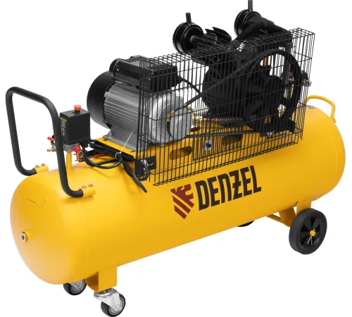 Компрессор поршневой Denzel BCV2300/100 масляный 440л/мин 100л 2300Вт желтый/черный