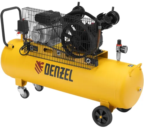 Компрессор поршневой Denzel BCV2300/100 масляный 440л/мин 100л 2300Вт желтый/черный