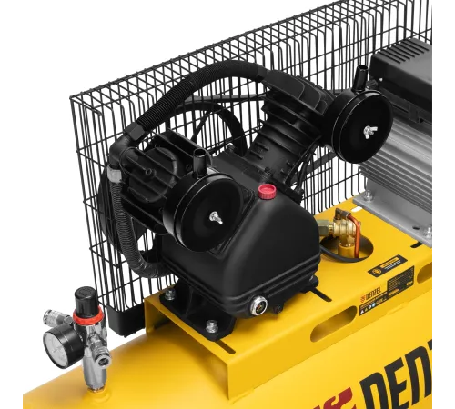 Компрессор поршневой Denzel BCV2300/100 масляный 440л/мин 100л 2300Вт желтый/черный