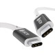 GCR Кабель USB 3.1 Type C-С, 2.0m белый, 100W/20V/5A, M/M, TPE, AL сase черный, белый ПВХ, экран, армированный Greenconnect GCR-50867