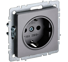 IEK BR-R11-16-K46 BRITE Роз. с з/к без з/ш 16А РС11-1-0-БрС сталь