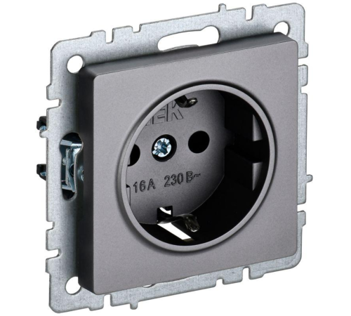 IEK BR-R11-16-K46 BRITE Роз. с з/к без з/ш 16А РС11-1-0-БрС сталь IEK BR-R11-16-K46 BRITE Роз. с з/к без з/ш 16А РС11-1-0-БрС сталь