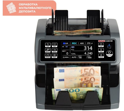 Сортировщик банкнот DoCash 3200 HD 14114 мультивалюта Сортировщик банкнот DoCash 3200 HD 14114 мультивалюта