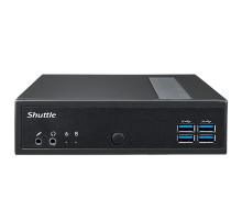 Платформа системного блока с ЦПУ Shuttle DL30N Intel N100 Fanless PC, DDR5 SODIMM Max.16GB, no SSD, no wifi, Support 3x independent display