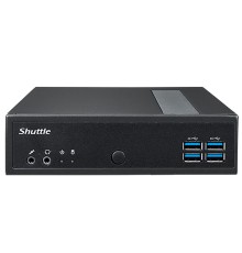 Платформа системного блока с ЦПУ Shuttle DL30N Intel N100 Fanless PC, DDR5 SODIMM Max.16GB, no SSD, no wifi, Support 3x independent display