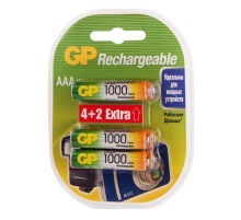 Аккумулятор GP Rechargeable 1000AAAHC4/2 AAA NiMH 1000mAh (6шт) блистер