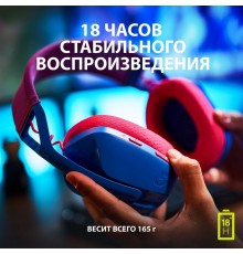 Наушники с микрофоном Logitech G435 синий/розовый накладные Radio оголовье (981-001062)