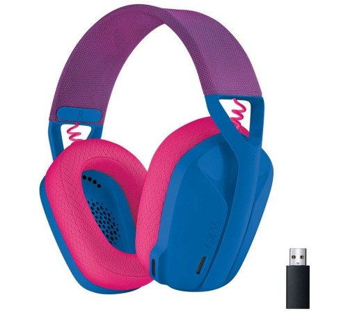 Наушники с микрофоном Logitech G435 синий/розовый накладные Radio оголовье (981-001062)