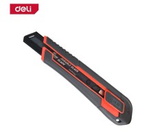 OEM Технический нож Deli DL018G 18мм, полностью прорезиненный ударопрочный корпус, автоматическая блокировка oem