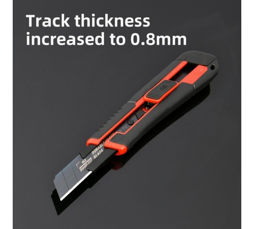 OEM Технический нож Deli DL018G 18мм, полностью прорезиненный ударопрочный корпус, автоматическая блокировка oem