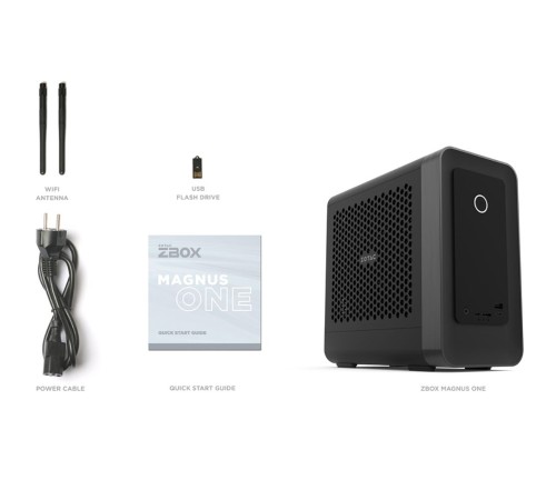Платформа мини ПК ZOTAC ZBOX-ERP74070SC-BE, NVIDIA RTX4070 Super, Intel i7-14700, 2x DDR5 SODIMM slots, M2 SSD slot, 2.5" SATAIII BAY, WIFI, BT, 2.5G LAN, GLAN, 3x DP, HDMI, EU+UK PLUG, black