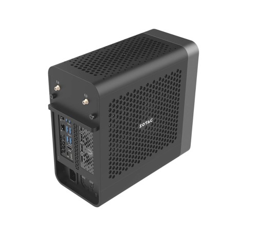 Платформа мини ПК ZOTAC ZBOX-ERP74070SC-BE, NVIDIA RTX4070 Super, Intel i7-14700, 2x DDR5 SODIMM slots, M2 SSD slot, 2.5" SATAIII BAY, WIFI, BT, 2.5G LAN, GLAN, 3x DP, HDMI, EU+UK PLUG, black