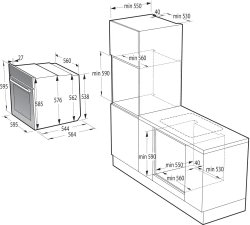 Духовой шкаф Электрический Gorenje BOSX6737E09BG черный Духовой шкаф Электрический Gorenje BOSX6737E09BG черный