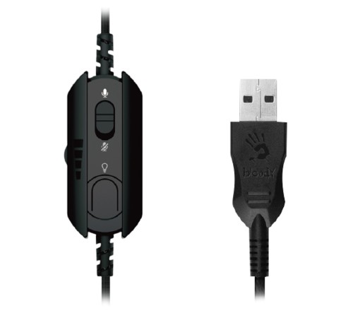 Наушники с микрофоном A4Tech Bloody G573 черный 2м мониторные USB оголовье (G573) Наушники с микрофоном A4Tech Bloody G573 черный 2м мониторные USB оголовье (G573)