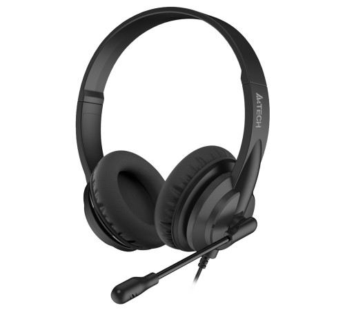 Наушники с микрофоном A4Tech HU-10 черный 2м накладные USB оголовье Наушники с микрофоном A4Tech HU-10 черный 2м накладные USB оголовье