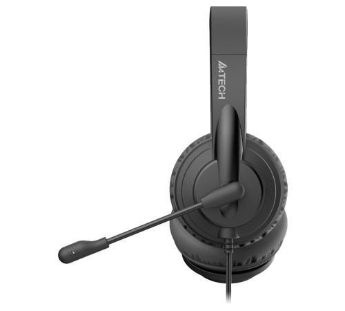 Наушники с микрофоном A4Tech HU-10 черный 2м накладные USB оголовье Наушники с микрофоном A4Tech HU-10 черный 2м накладные USB оголовье