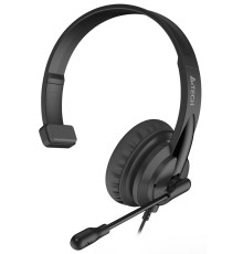 Наушники с микрофоном A4Tech HU-11 черный 2м накладные USB оголовье