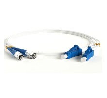 Кабельная сборка Hyperline FC-D2-9A1-FC/UR-LC/UR-H-3M-LSZH-WH Патч-корд волоконно-оптический (шнур) SM 9/125 (G.657), FC/UPC-LC/UPC, 2.0 мм, duplex, LSZH, 3м
