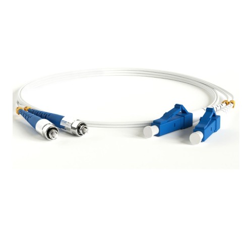 Кабельная сборка Hyperline FC-D2-9A1-FC/UR-LC/UR-H-3M-LSZH-WH Патч-корд волоконно-оптический (шнур) SM 9/125 (G.657), FC/UPC-LC/UPC, 2.0 мм, duplex, LSZH, 3м